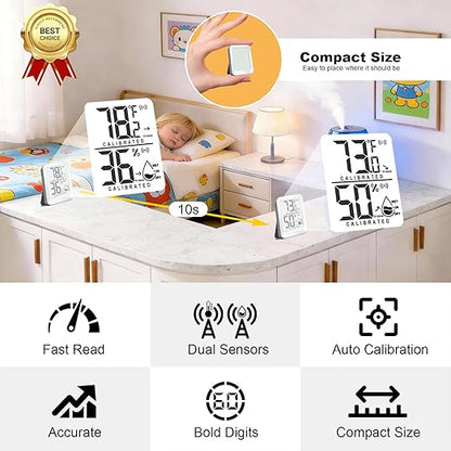 3 Pack Room Thermometer Indoor Hygrometer - Image 3