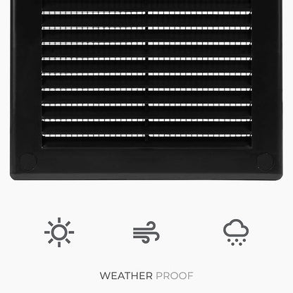 6" x 6" Square Air Vent Cover – Black Plastic Vent Deflector - Image 6