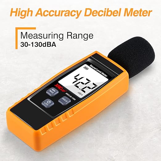 Decibel Meter Sound Level Reader 30-130dB, Hand-held Sound Noise Meter - Image 2