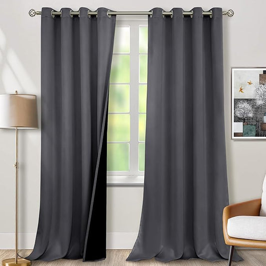 BGment 100% Blackout Curtains 108 Inch Long 2 Panles Set, Thermal Insulated by BGment