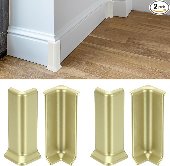 uxcell Self Adhesive Baseboard Corner Blocks, 4.07 Inch Wall Edge Corner by uxcell