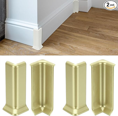 uxcell Self Adhesive Baseboard Corner Blocks, 4.07 Inch Wall Edge Corner by uxcell