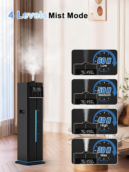 9L/2.4Gal Smart Cool Mist Humidifier, Top Fill Quiet Humidifier Large Room - Image 5