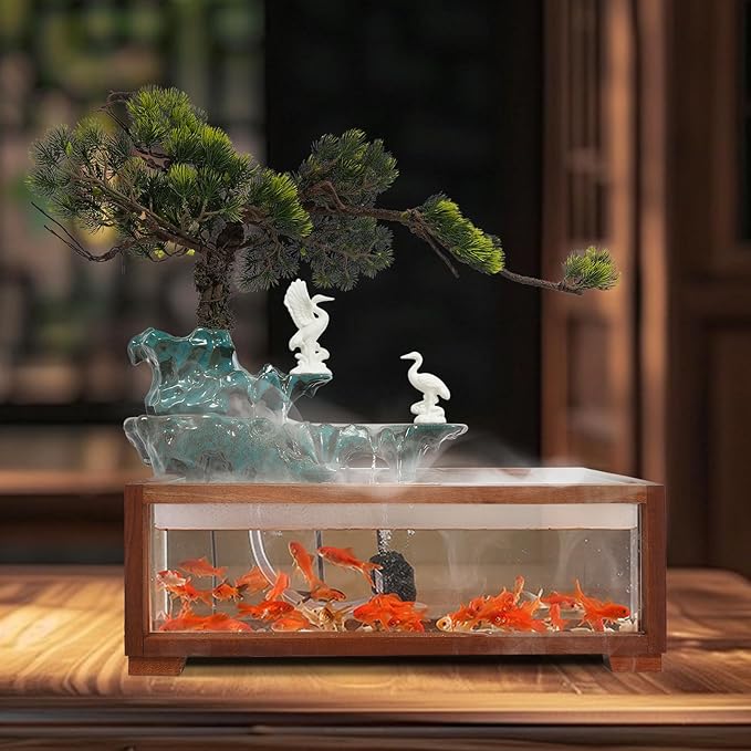 Tabletop Water Fountains Decoration, Indoor Water Fountain, Chinese Zen Style - Image 4