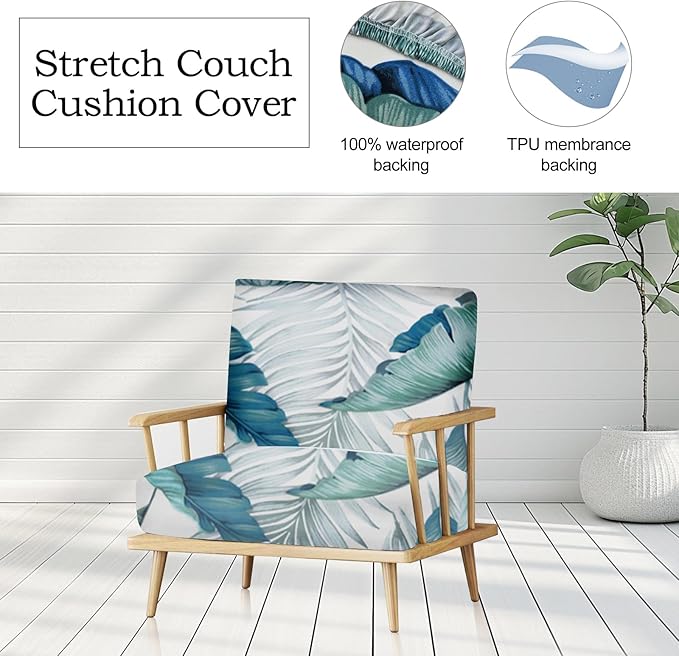 8Pcs Stretch Patio Cushion Covers Outdoor Couch Cover Replacement, Outdoor Sofa - Image 4