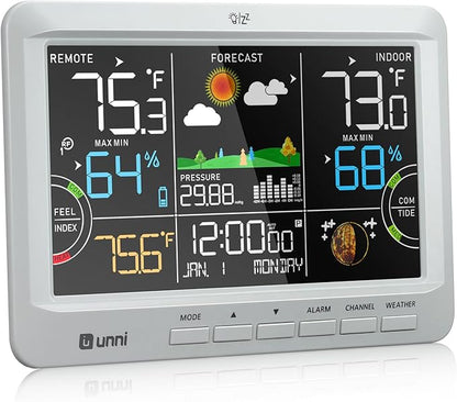 Weather Station Indoor Outdoor Thermometer Wireless, Home Atomic Clock - Image 7