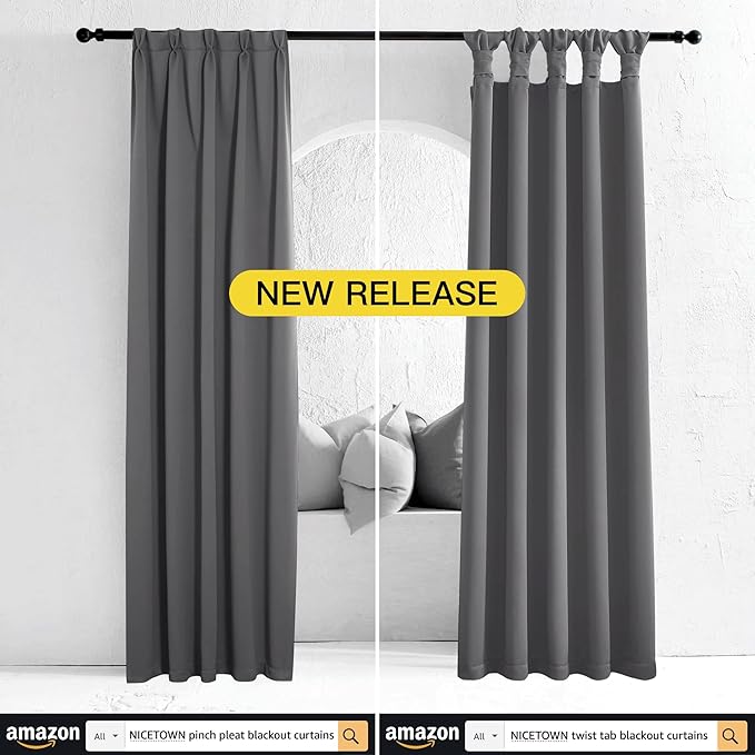 NICETOWN 100% Blackout Curtains - Image 2