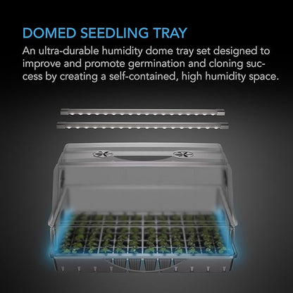 AC Infinity Heavy-Duty Large Humidity Dome w/Full Spectrum LED Grow Light Bars - Image 2