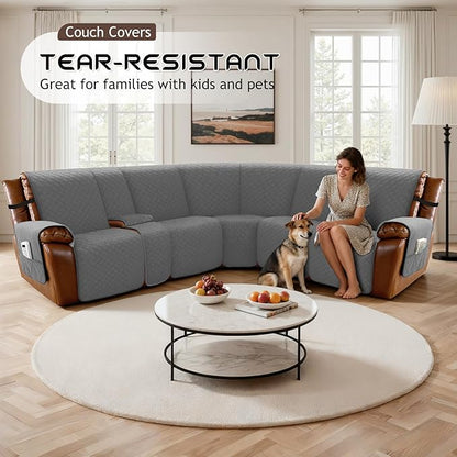 Arfntevss Waterproof Recliner Sectional Couch Covers - Image 7