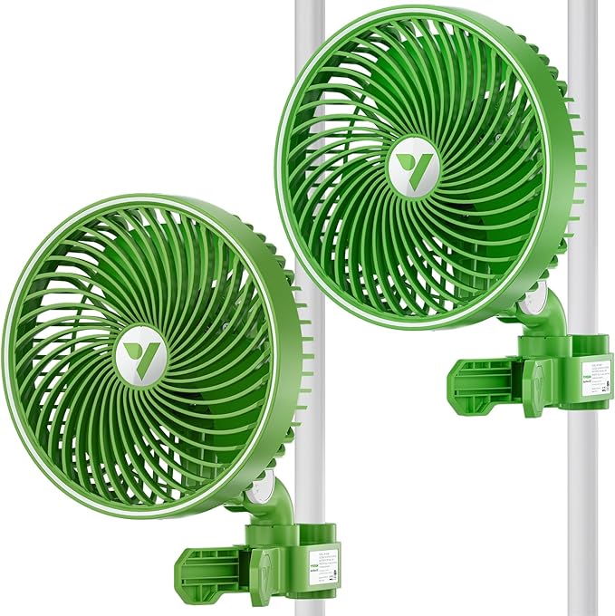 VIVOSUN 2-Pack AeroWave E6 Grow Tent Fan 6”, EC Motor, Smart Wifi Control by VIVOSUN