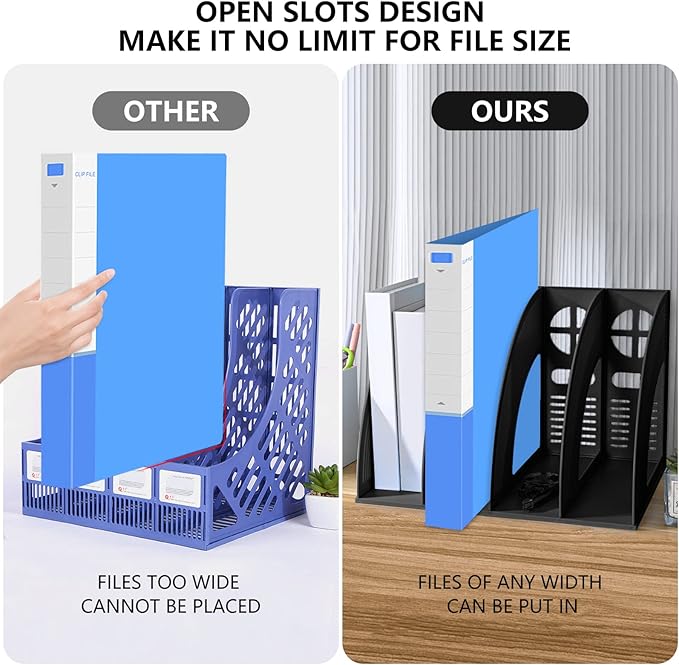 Marte Vanci Magazine File Holder Vertical PP Folder Book Desktop Organizer - Image 4