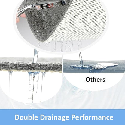 Square Shower Mat, Soft PVC Loofah Bath Mat Without Suction Cups - Image 5