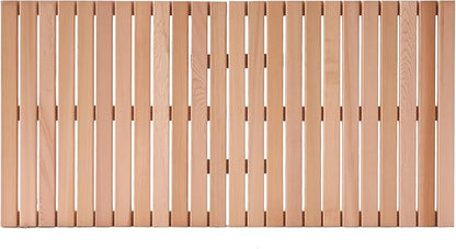 bingaai Cedar Wood Bath Mat 48 × 23.6 in, Wooden Bath Mats, Cedar Wood Shower by WhenStyleMeetsPracticality