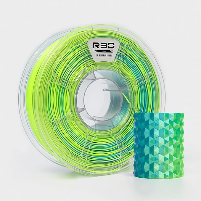 R3D Dual Color Silk PLA Filament, Co-Extrusion 3D Printer Filament 1.75mm by R3D