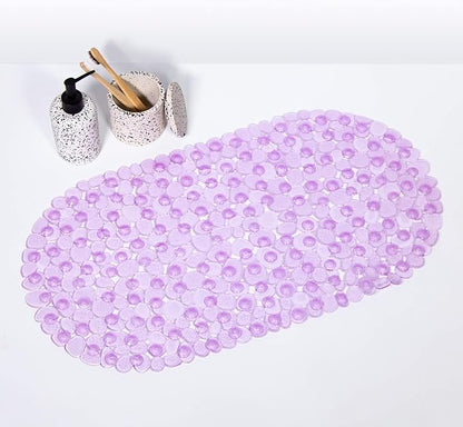 WELTRXE Pebbles Bath Mat Oval Non-Slip Bathtub Mat - Image 7