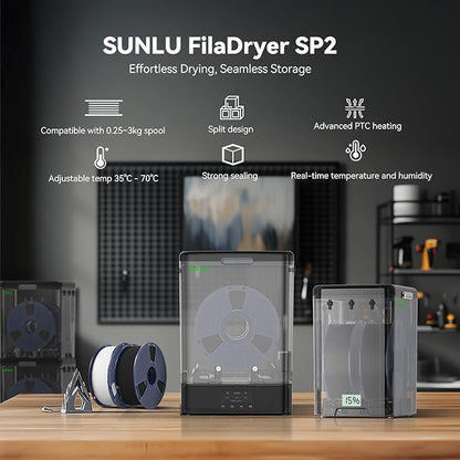 SUNLU Official Filament Box Dryer SP2, Accommodate 0.25-3KG, Compatible - Image 2