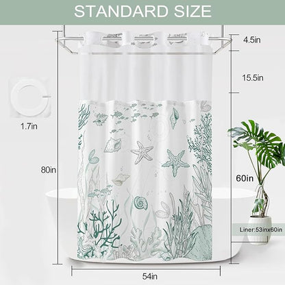 Stall No Hook Shower Curtain - Image 6