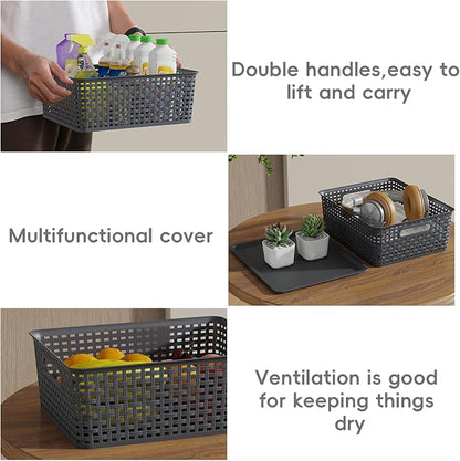13 Quart Plastic Storage Baskets - Image 4