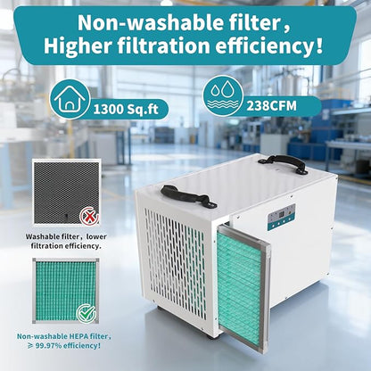 198 Pint Commercial Dehumidifier - Image 3