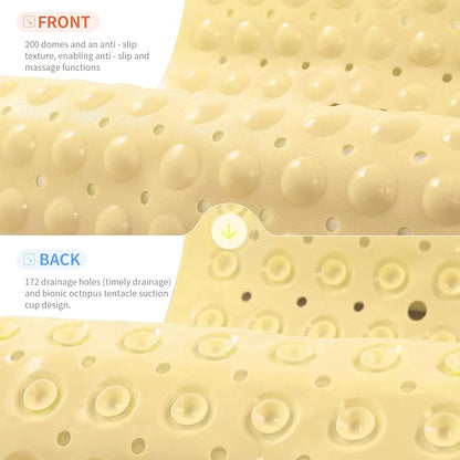 Anti-Slip Bathtub Shower mat, 39.3×15.7 inch（Approximately 100 × 40cm） Soft - Image 2