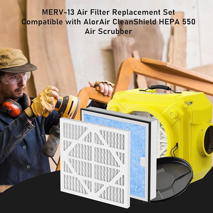 Carmerny HEPA 550 & Activated Carbon MERV-13 Pre-Filter Replacement Set - Image 5