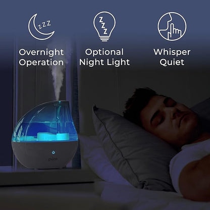 Pure Enrichment MistAire Silver Ultrasonic Cool Mist Humidifier - Image 5