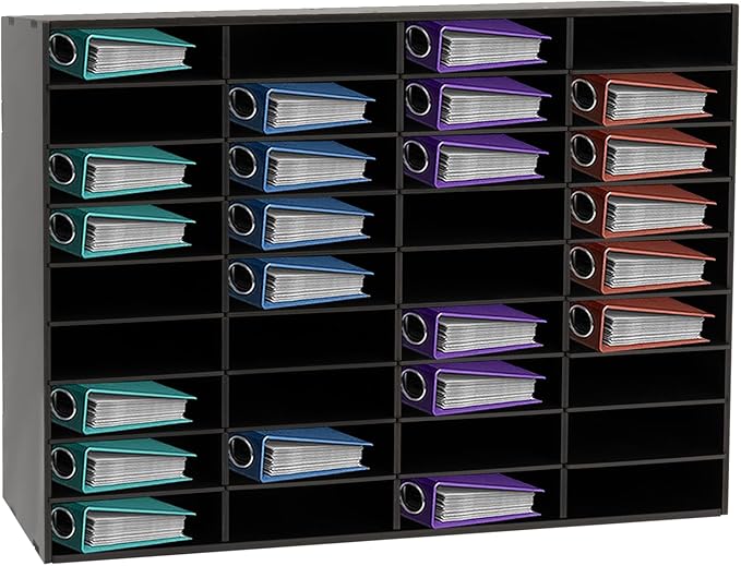 Literature Organizers 24/36Slots Mail Sorter Compartment Files Rack File by AOOCHU
