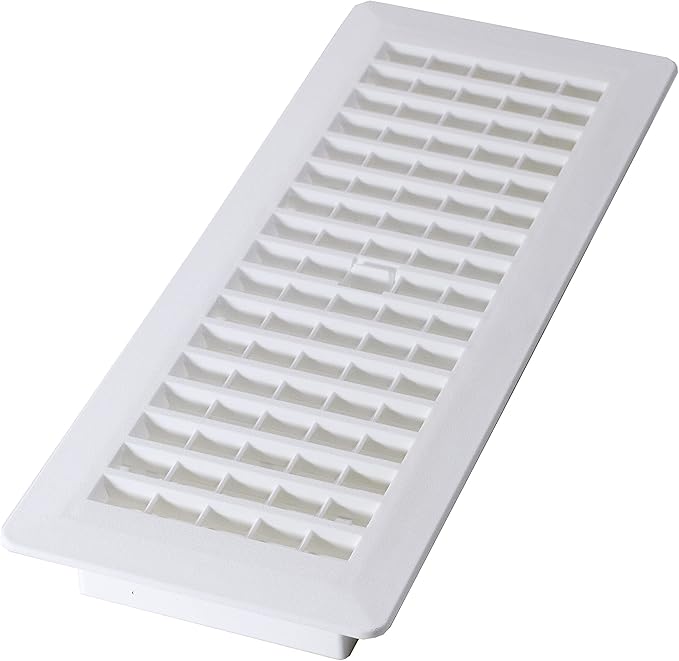 Decor Grates PL412-WH Lattice Floor Register, 4x12 Inches by DecorGrates