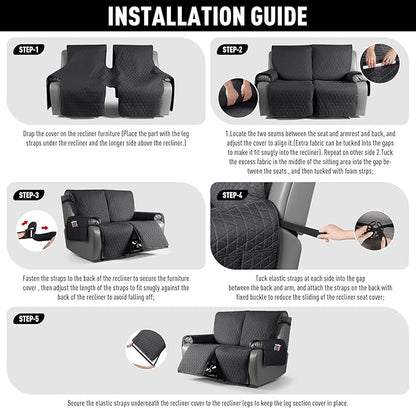 TAOCOCO 100% Waterproof Recliner Cover, Non-Slip Washable Reclining Couch Cover - Image 7