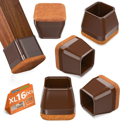 16Pcs Square Chair Leg Floor Protectors by BAIPOK