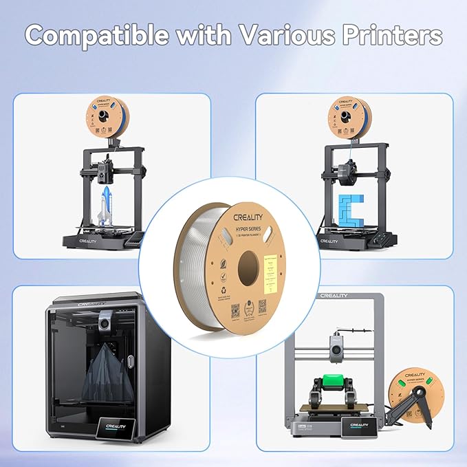 Official Creality Transparent Filament Hyper PETG Filament Clear 1.75mm - Image 8