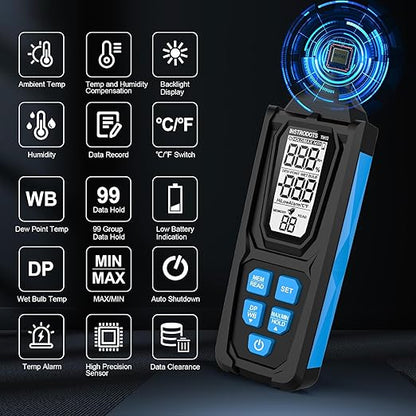 Temperature Humidity Meter, High Precision Digital Psychrometer Hygrometer - Image 6