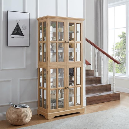Lighted Glass Curio Cabinet - Image 4
