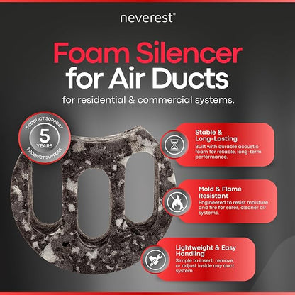 neverest® ESD 3.1 in Inline Duct Silencer – HVAC Noise Reduction, Tool-Free - Image 2