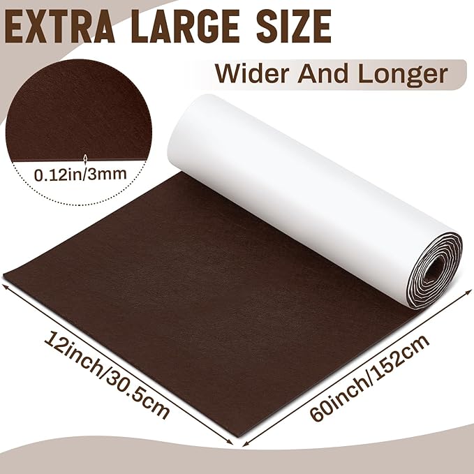 Large Felt Furniture Pads 12 x 60 Inch Non Slip Self Adhesive Heavy Duty - Image 2