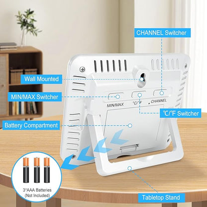 Urageuxy Weather Station Wireless Indoor Outdoor Thermometer - Image 6