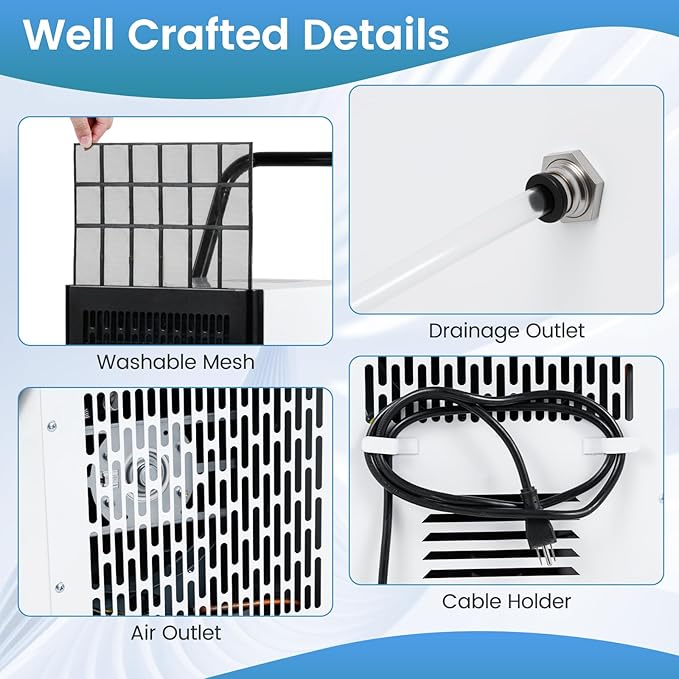 COSTWAY 189 Pints Commercial Dehumidifier - Image 7