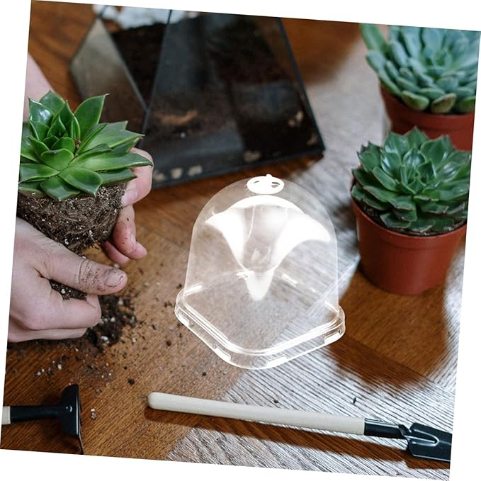 12pcs Reusable Garden Dome Covers Transparent Square Cloche - Image 5