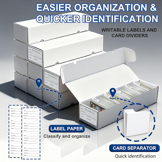 QINGUANG Trading Card Storage Box | 10 Pack • 1100 Count MTG Card Storage Box | - Image 5