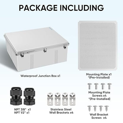 TICONN Outdoor Electrical Box Waterproof, Junction Box IP67 ABS Plastic - Image 6