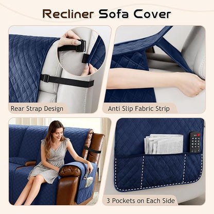 Arfntevss Waterproof Recliner Sectional Couch Covers - Image 4