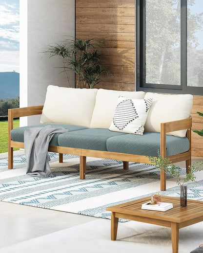Fuloon Waterproof Seat Cushion Covers 3 PCS, Stretch Sofa Cushion Slipcovers - Image 5