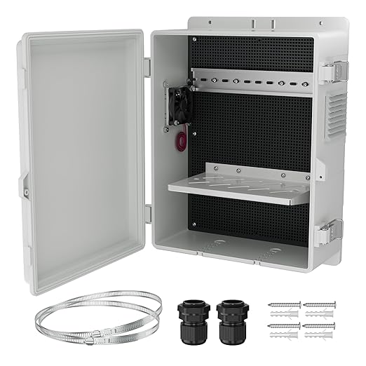Joinfworld Vented Outdoor Electrical Box Waterproof Nema Enclosure 16x11x6 by Joinfworld