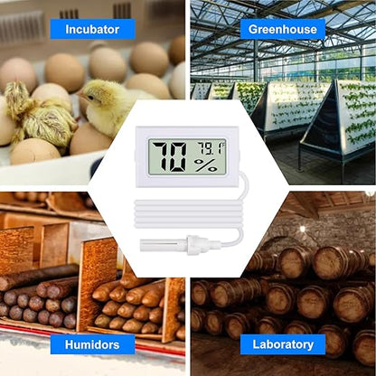3Pcs Fahrenheit Thermometer Hygrometer Mini Digital - Image 7