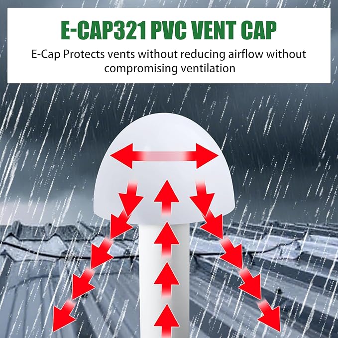 Roof Vent Cap for 1.5" 2" 3"Roof Ventilation Cover - Image 6
