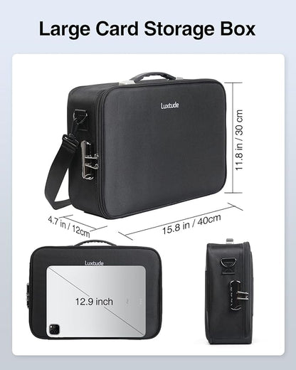 Luxtude Trading Card Storage Box w/Adjustable Dividers, Large Top Loader Card - Image 6