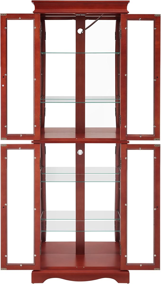 Lighted Glass Curio Cabinet - Image 5