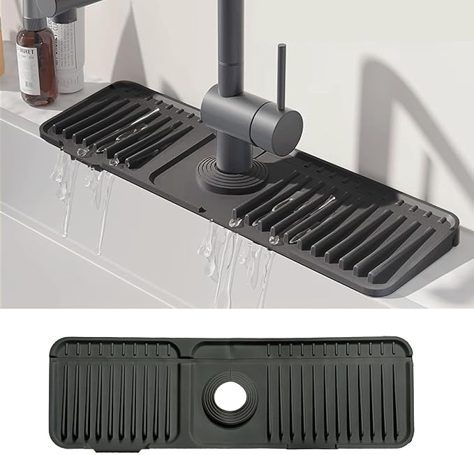 STARGAZ Silicone Faucet Mat For Kitchen Sink, Sink Back Splash Guard, Faucet by Unknown