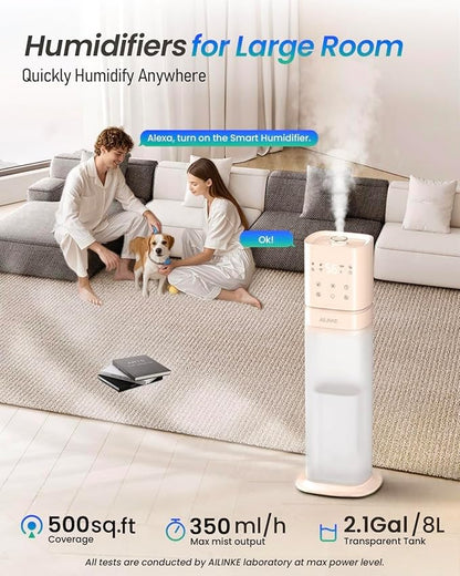 Smart Humidifier Large Room, 2.1Gal/8L Humidifiers - Image 2