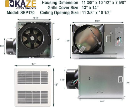 SEP120 | 120 CFM | 0.3 Sone Ultra Quiet | Energy Star Certified | Energy-Saving - Image 4
